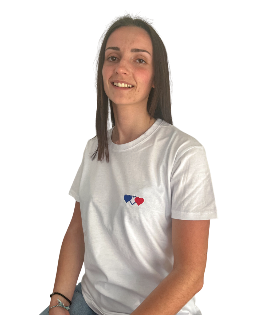 T-Shirt Adulte Blanc💙🤍❤️